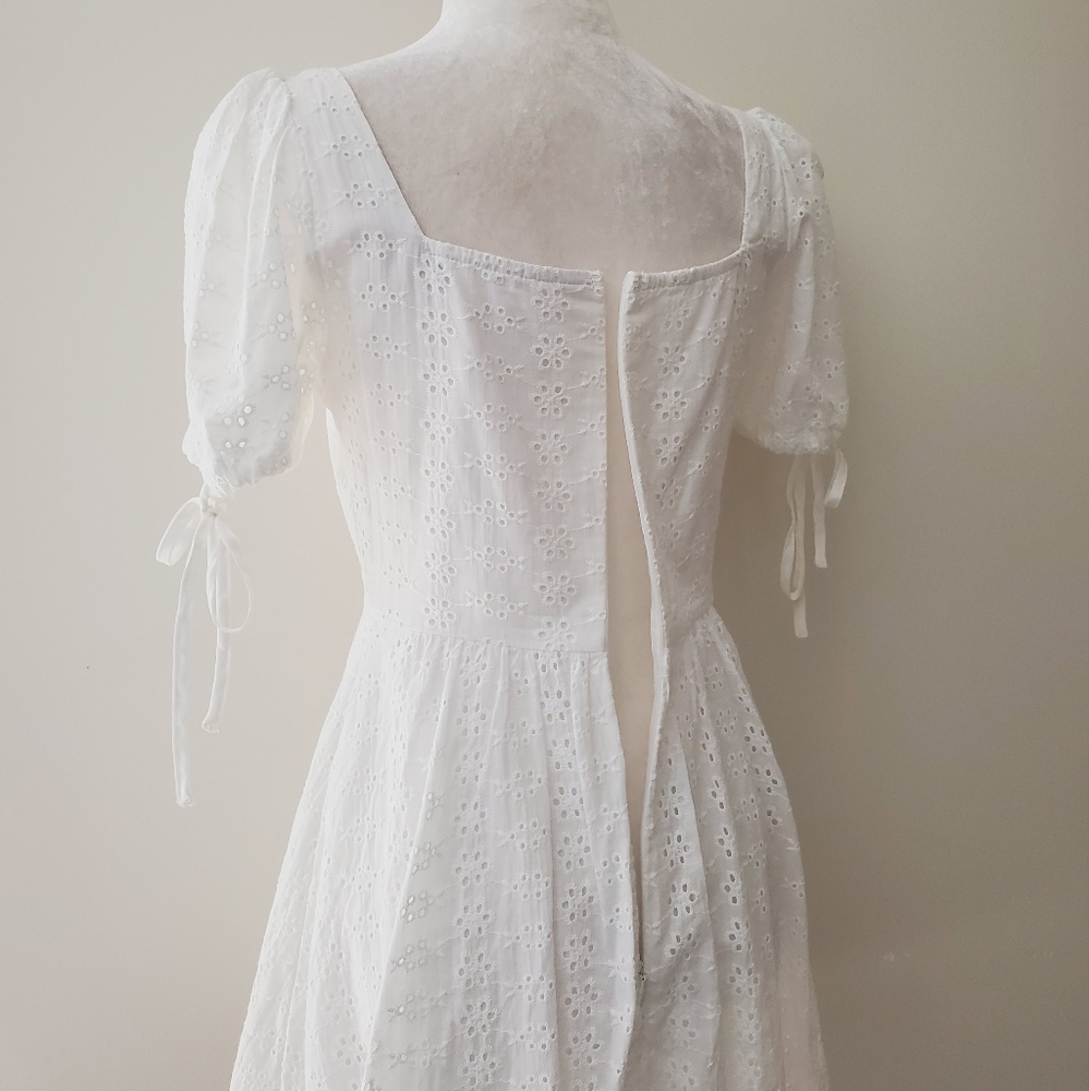 Shein Eyelet Lace Puff Sleeve Dress - Picture 7 of 13